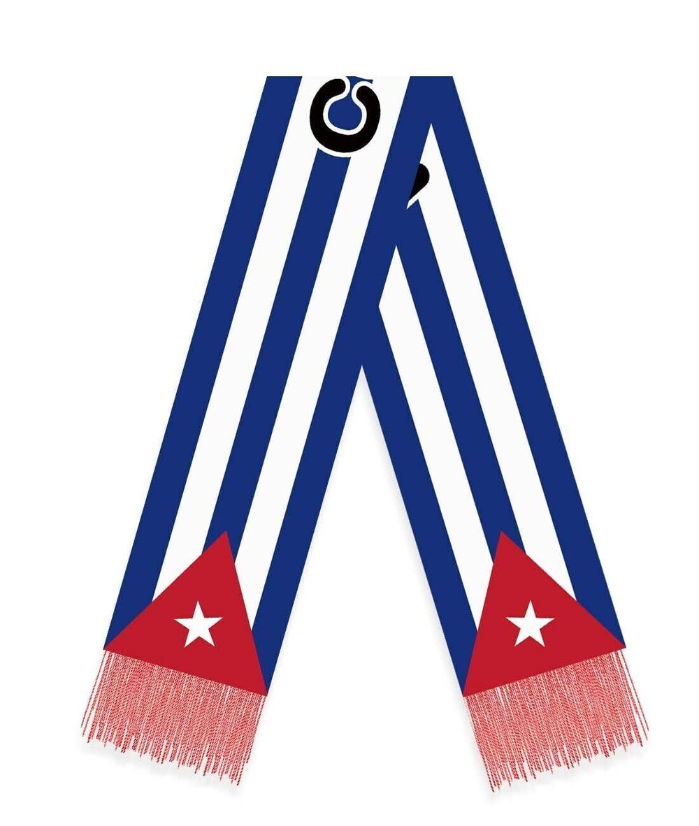 9282 Cuba Flag Scarf, 5FT Long Cuban Velvet Shawl,150×18cm Decor For Sport